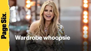 See Jessica Simpson s wardrobe malfunction during Today show performance