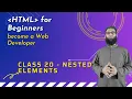 Class 20 - Nested Elements in HTML Web Pages HTML Tutorial for Beginners Urdu Hindi