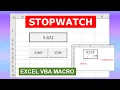Simple Stopwatch Excel VBA Macro