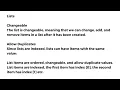 Python Lists Ordered changeable and allow duplicates