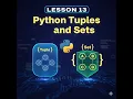 Lesson 13 Python Tuples and Sets