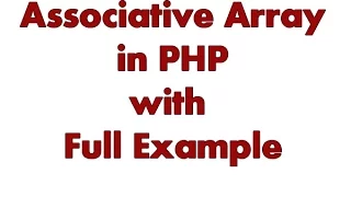 How To Create Associative Array Get All Values in PHP - Most Useful easy way logic