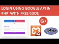 Google Account login with php login with google account using php Free Source code PHP mysql