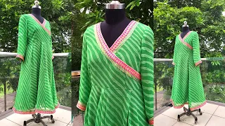 Anarkali Kurti || Saree Reuse || Cutting and Stitching ||#krishnacreationbypritijain