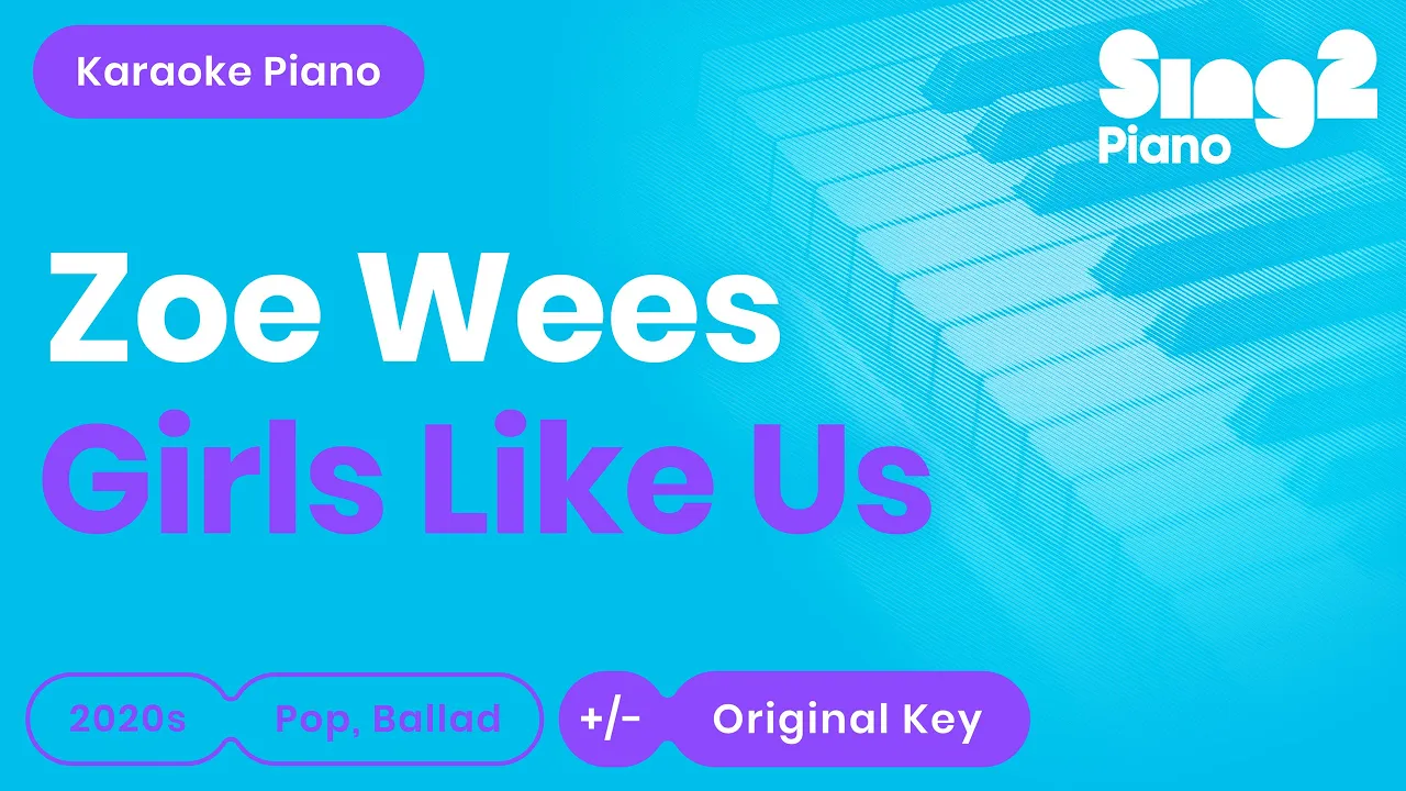 Zoe Wees - Girls Like Us (Piano Karaoke)