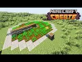 Fully automatic crop farm with the Minecraft Create mod