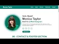 Fully Responsive Personal Portfolio Website using HTML CSS and JavaScript Contact Footer Section