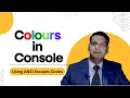 Colours In Console in Java Using ANSI Color codes