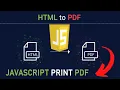 Easy Way To Convert HTML To PDF Using JavaScript Web Tech