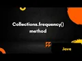 Collections frequency method in java Collections framework Java