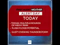 Rounds of heavy rain likely across Maryland today