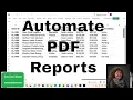 Automate PDF Report Generation in Excel