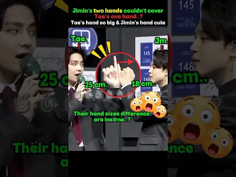 Jimin’s two hands couldn’t cover Tae’s one hand..?