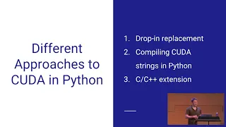 CUDA in your Python Effective Parallel Programming on the GPU