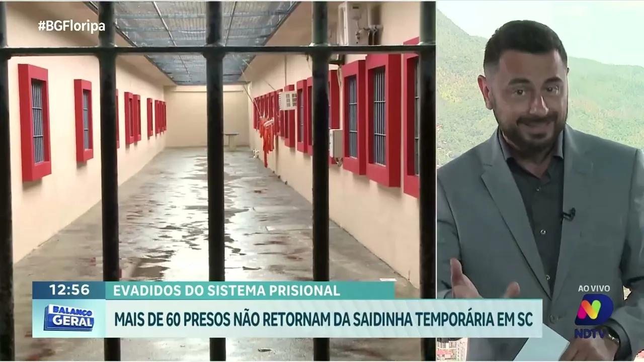Saidinha temporária em SC: mais de 60 presos não retornam, causando preocupação
