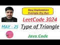 Type of Triangle LeetCode 3024 Java Code Developer Coder