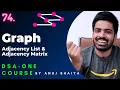 Graph Data Structure Adjacency Matrix and Adjacency List Graph Graph DSA Java C DSAOne