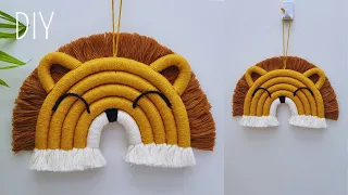 🦁DIY León de Macrame (paso a paso) / Macrame Lion Rainbow Wall Hanging Tutorial