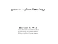 generatingfunctionology part 1 1 1-1 3