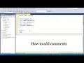 How to ADD a COMMENTS in SQL