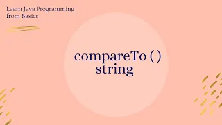 String compareTo method in Java