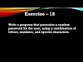 Exercise - Create a Program that Generates Random Password for Users