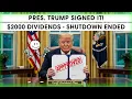 Trump’s New Signed Action Explained — Stimulus, Shutdown Update \u0026 Dividend Details