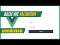 Basic Vue Validation v-model Vue composition API