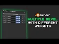 How to use multiple bevel modifier with attributes Blender 4 3 2 tutorial