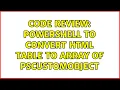 Code Review Powershell to Convert HTML Table to Array of PSCustomObject