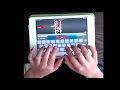 Typing on an iPad Nitro Type challenge