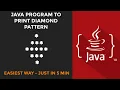 java program to print diamond pattern