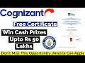 Cognizant Free Certificate Code Gladiators 2021 Win Cash Prizes Upto Rs 50 Lakhs