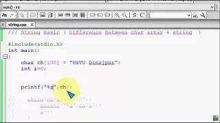 Bangla C programming tutorial 53 String Basic Input Output YouTube