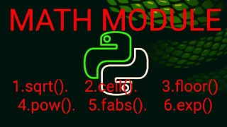 Math module sqrt ceil floor pow exp fabs class11-12