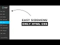 Simple Sidebar Menu using HTML and CSS