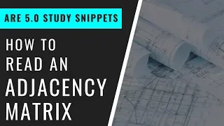 How to Read an Adjacency Matrix Pass the ARE 5 0