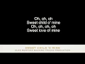 Download Lagu SWEET CHILD 'O MINE - HD KARAOKE - BOSSA NOVA (LOUNGE ) STYLE