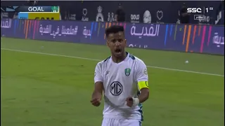 هدف عبدالرحمن غريب على النصر   النصر و الاهلي  الدوري السعودي للمحترفين       دندنها