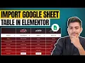 How to Import Google Sheet Table in Elementor WordPress