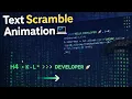 Text Scramble Effect JavaScript Animation