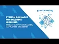 ML Packages Pandas NumPy Scikit-learn Part 2 Machine Learning With Python Tutorial for Beginners