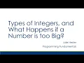 Integer Data Types in C Tutorial short int long long and unsigned