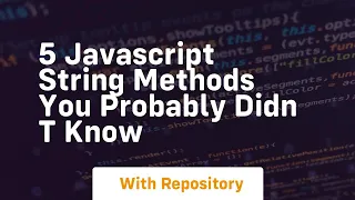 5 javascript string methods you probably didn t know