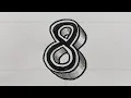 Lagu Simple 3D Drawing Number 8 / How To Draw Easy For Beginners Numbers