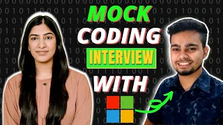 Mock Coding Interview with incoming SDE at Microsoft - NishantChahar11 YouTuber with 50K subs