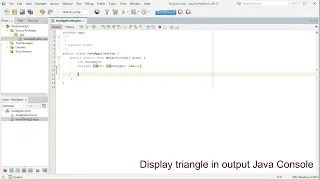 Display Triangle in output Java console