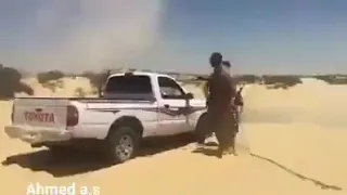 مشهد حقيقي للشهيد احمد منسي في سيناء أثناء مداهمة 