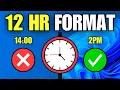 How To Change Clock Time to 12 Hour 24 Hour Format Windows 11