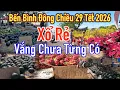 Lagu Vắng khách và ế ẩm tại Chợ hoa Bến Bình Đông chiều 29 Tết 2026: hoa, dưa tết giảm giá mạnh.